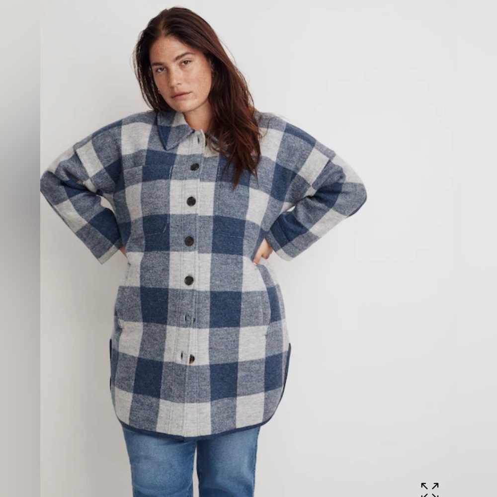 Madewell Plus 100% Merino Wool Button up Sweater Jacket